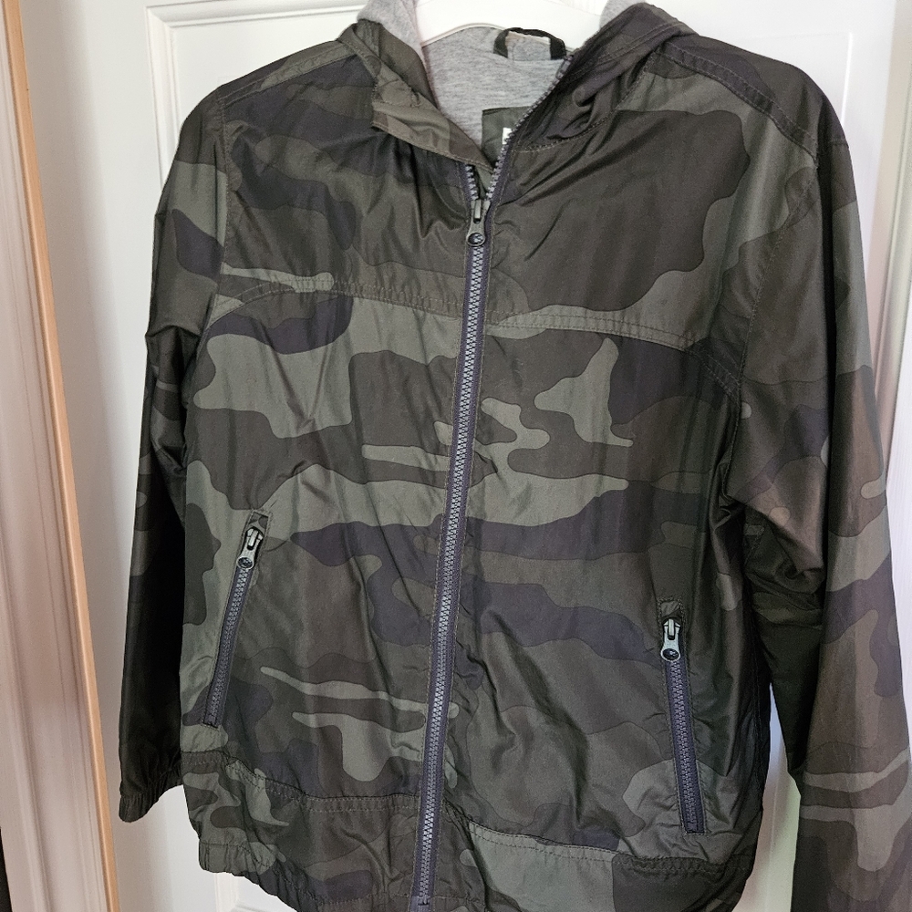 GAP Green and Black Raincoat Lightweight Camouflage
